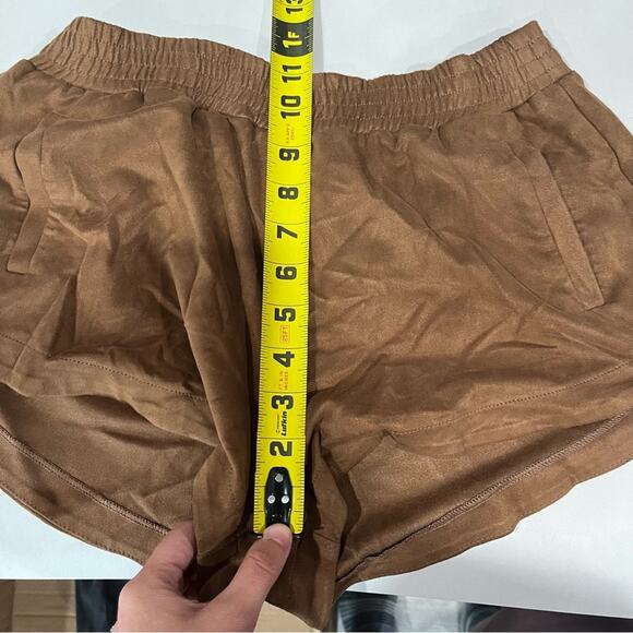 Abercrombie & Fitch A&F Tan Brown Faux Suede Short Shorts Womens Size Small - Picture 7 of 7